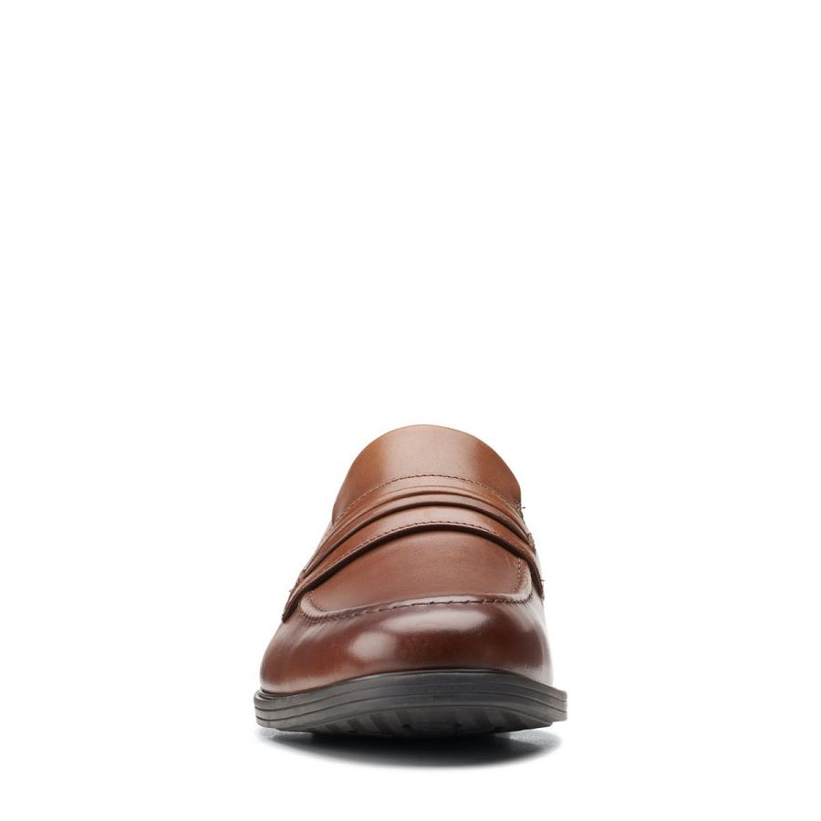 Dark Brown Clarks Whiddon Men's Loafers | SG_QF128