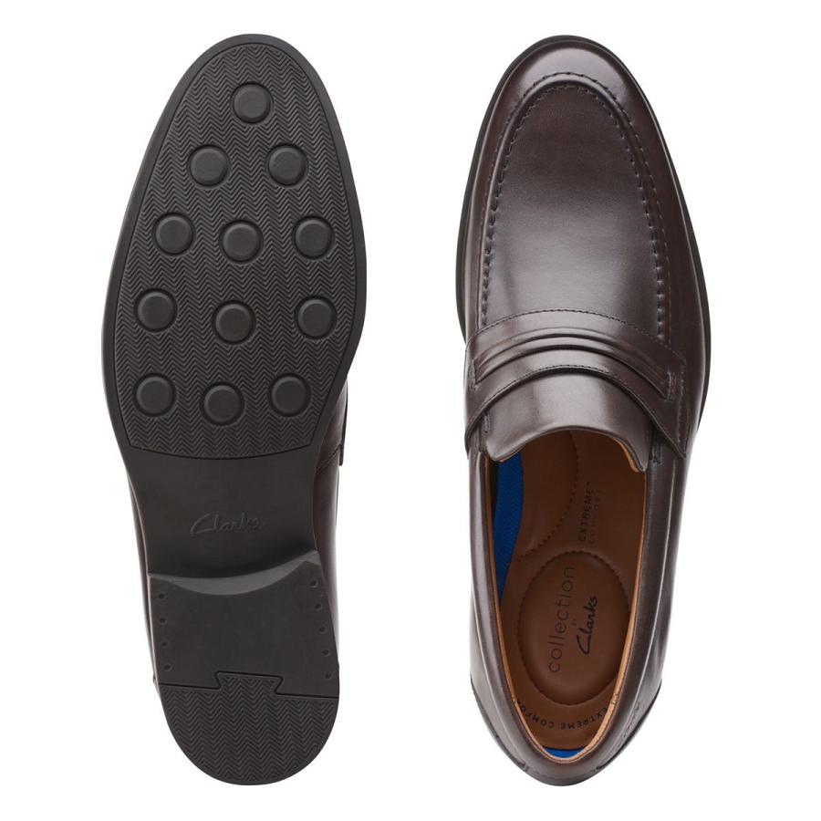 Dark Brown Clarks Whiddon Men's Shoes | SG_WC129