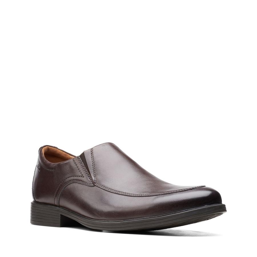 Dark Brown Clarks Whiddon Step Men's Shoes | SG_KB131