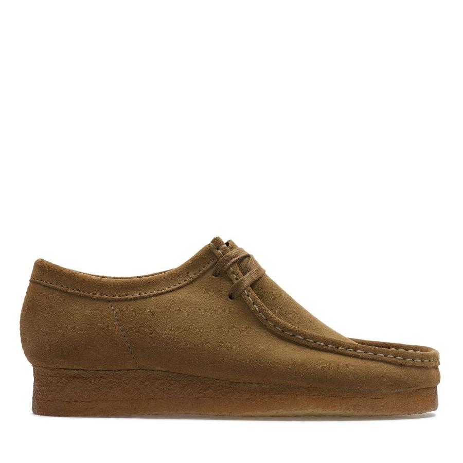 Dark Green Clarks Wallabees Cola Men\'s Shoes | SG_HZ15