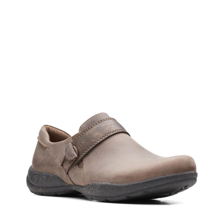 Dark Grey Clarks Roseville Dot Women's Sneakers | SG_EQ349