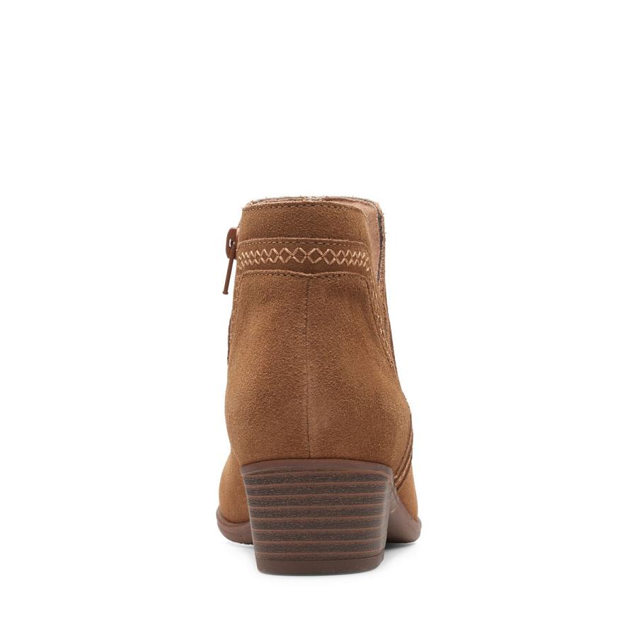 Dark Khaki Clarks Adreena Ease Women's Boots | SG_EQ145