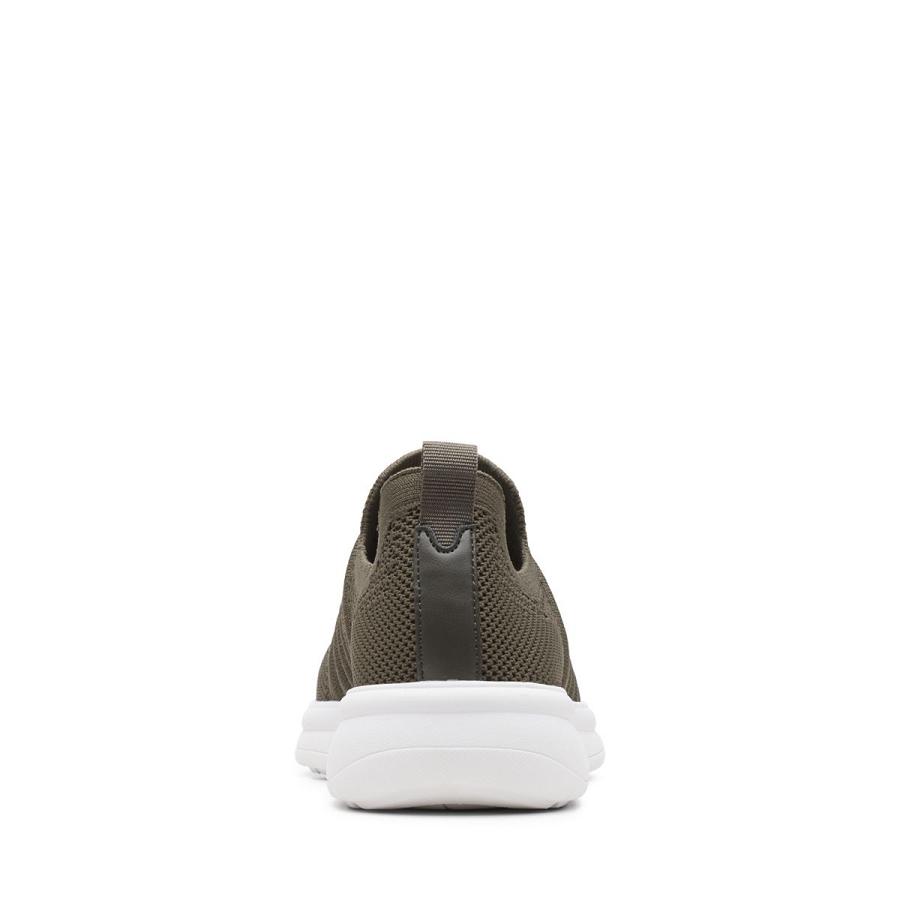 Dark Olive Clarks Ezera Walk Women's Sneakers | SG_NE234