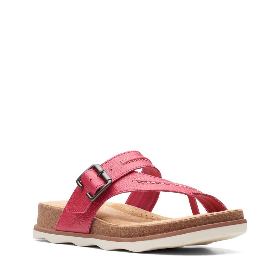 Fuchsia Clarks Brynn Madi Fuchsia Women's Sandals | SG_KB179