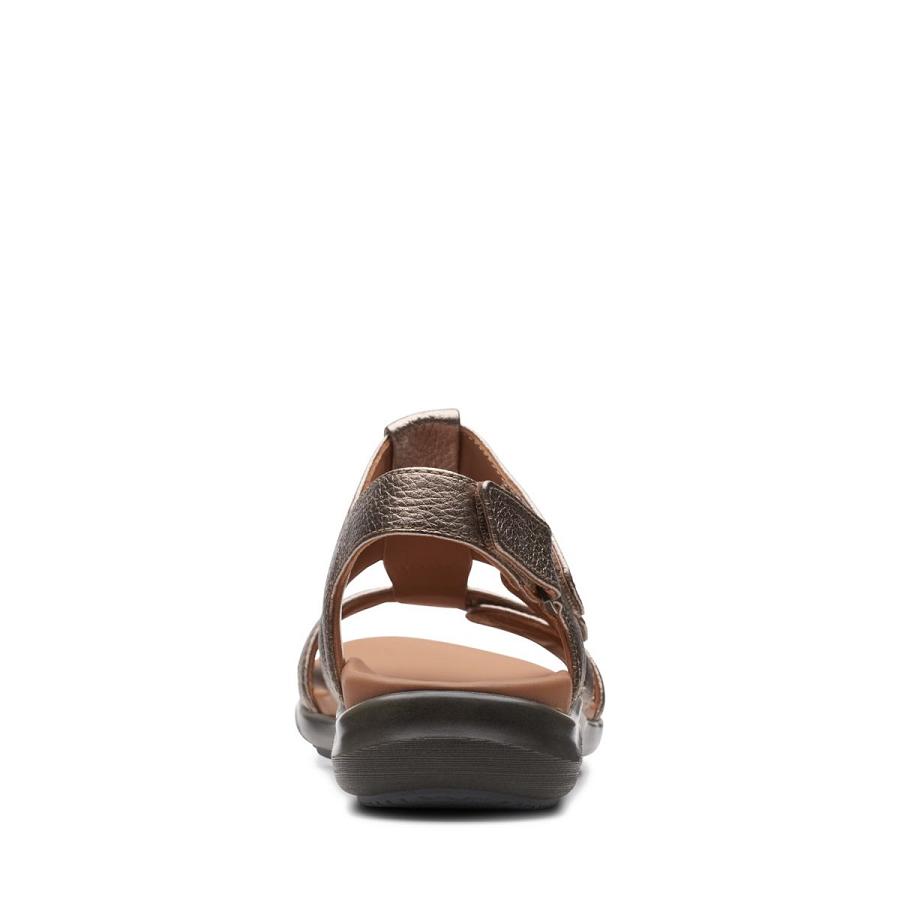 Gold Clarks Kylyn Step Metallic Women's Sandals | SG_JX256