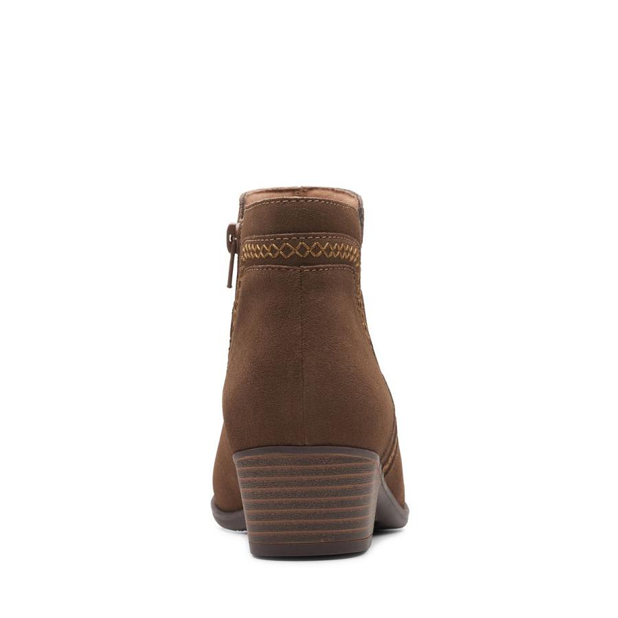 Grey Brown Clarks Adreena Ease Women's Boots | SG_HZ147