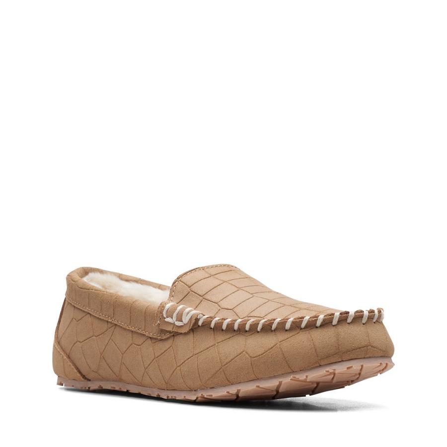 Grey Brown Clarks Raegan Ro Women's Slippers | SG_BD329