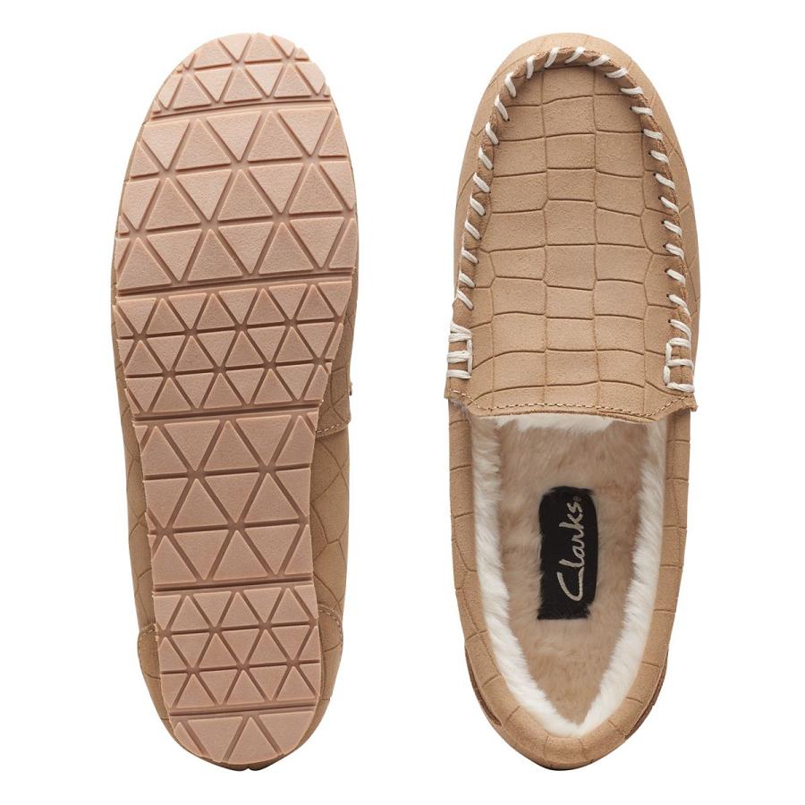 Grey Brown Clarks Raegan Ro Women's Slippers | SG_BD329