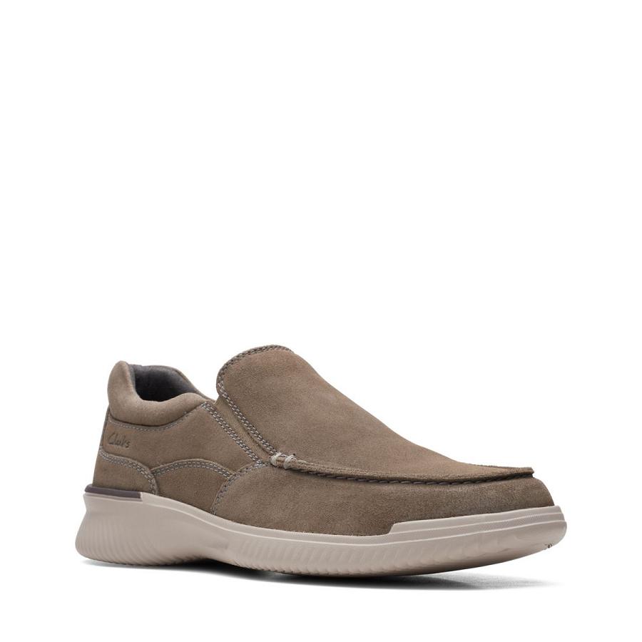 Grey Clarks Donaway Free Stone Men's Loafers | SG_WC45