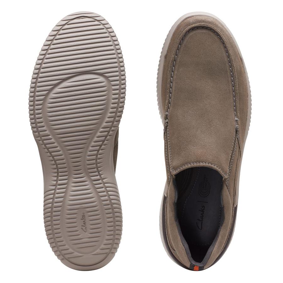 Grey Clarks Donaway Free Stone Men's Loafers | SG_WC45