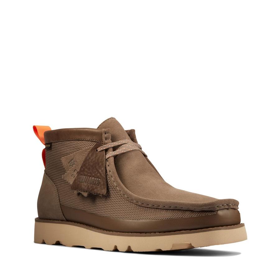 Grey Clarks Wallabee2.0GTX Combi Men's Boots | SG_KB119