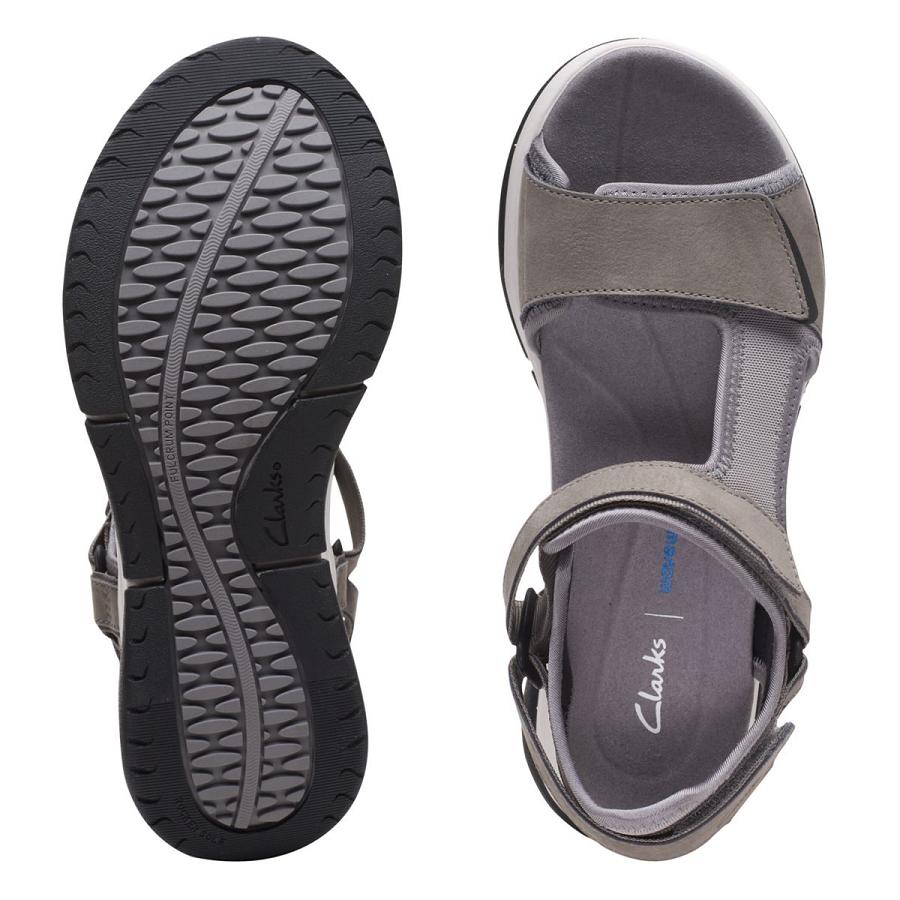 Clarks Sandals For Sale Grey Wave2.0 Skip. Grey Combi Womens