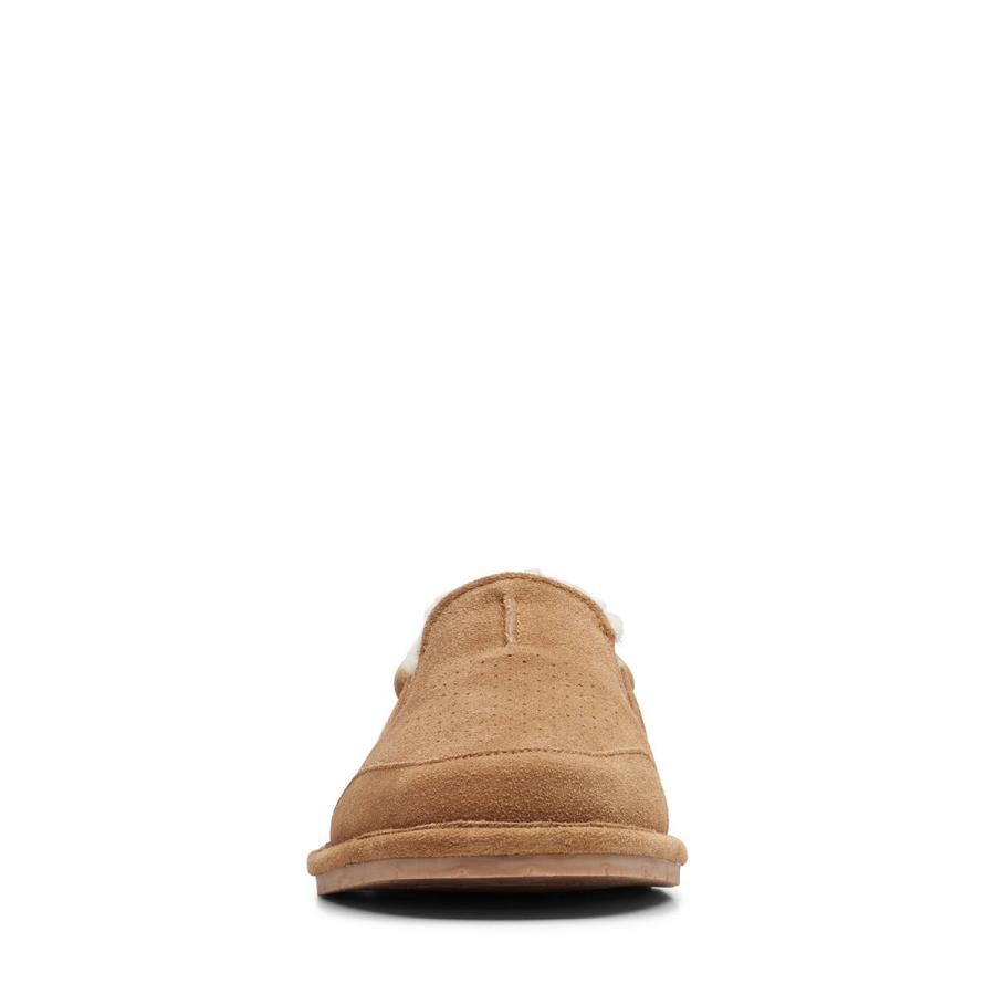 Khaki Clarks Cobie Burch Men's Slippers | SG_FA14