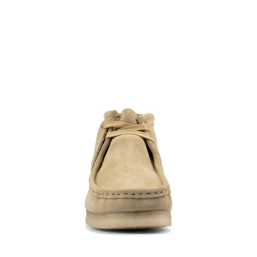 Khaki Clarks Wallabee Maple Suede Men's Boots | SG_WC117