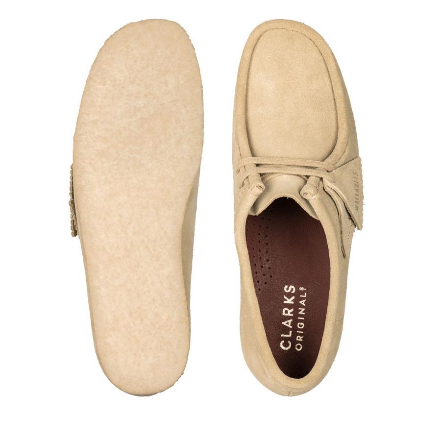 Khaki Clarks Wallabee Maple Suede Women's Shoes | SG_RV396