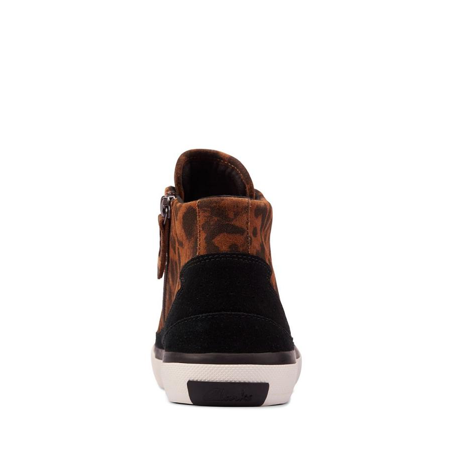 Leopard Clarks Aceley Zip Hi Suede Women's Boots | SG_WC141