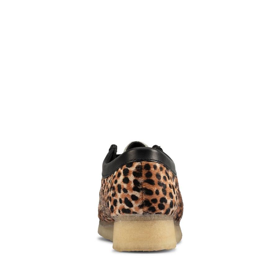 Leopard Clarks Wallabee Print Women's Shoes | SG_EQ397