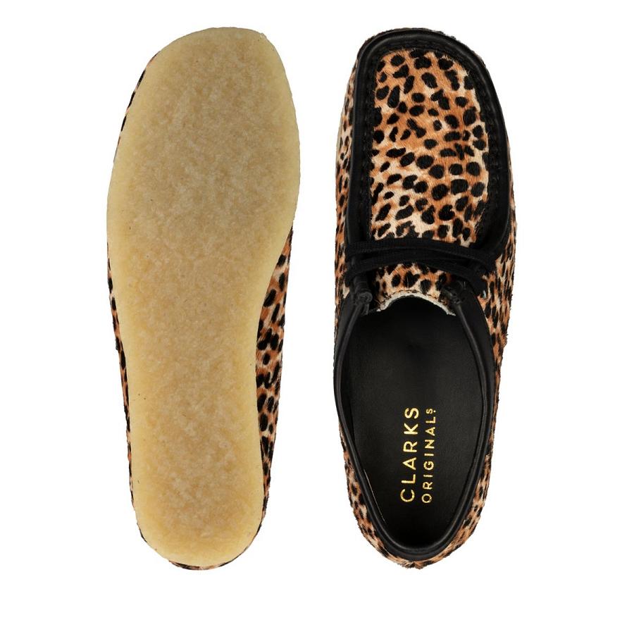 Leopard Clarks Wallabee Print Women's Shoes | SG_EQ397