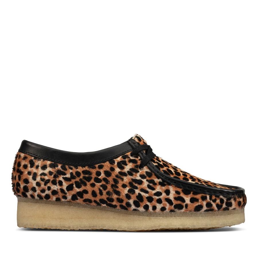 Leopard Clarks Wallabee Print Women\'s Shoes | SG_EQ397