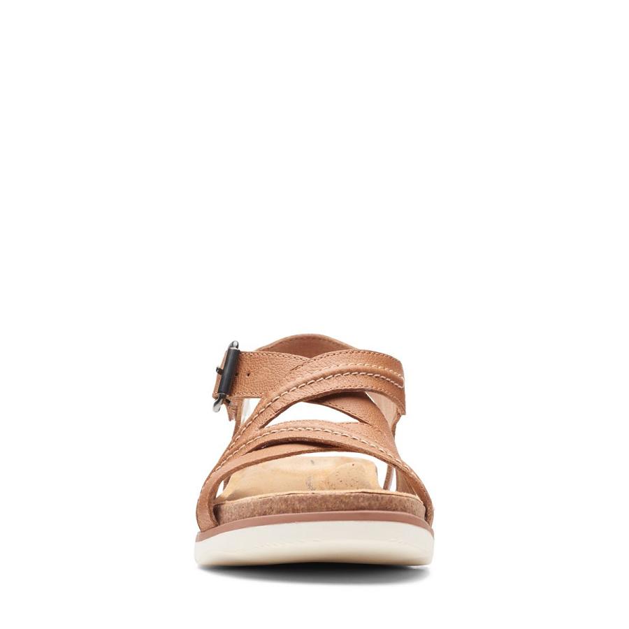 Light Brown Clarks Brynn Ave Lea Women's Sandals | SG_HZ171