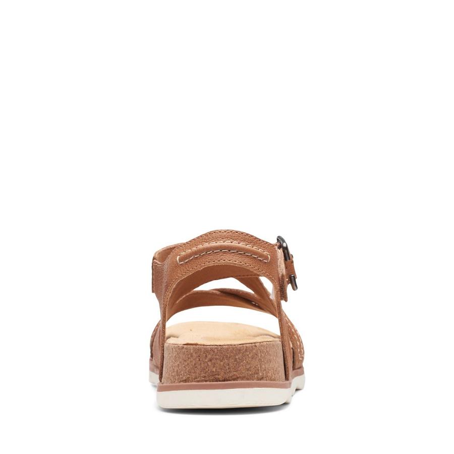 Light Brown Clarks Brynn Ave Lea Women's Sandals | SG_HZ171