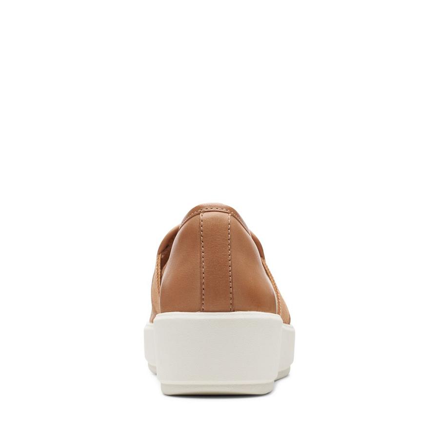 Light Brown Clarks Layton Petal Combi Women's Sneakers | SG_FA266