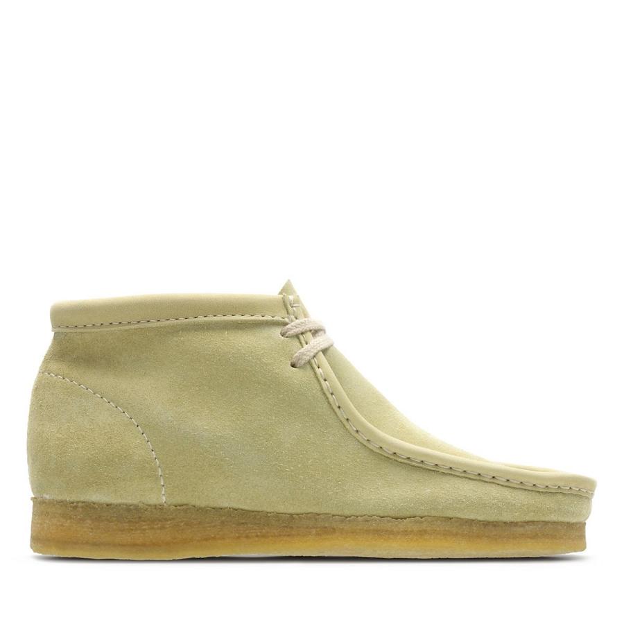 Light Green Clarks Wallabee Maple Suede Women\'s Boots | SG_NE402