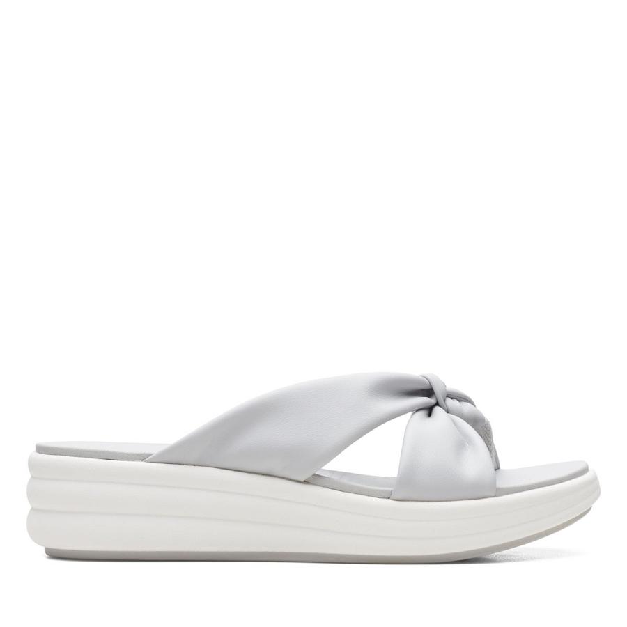 Light Grey Clarks Drift Ave Women\'s Sandals | SG_EQ217