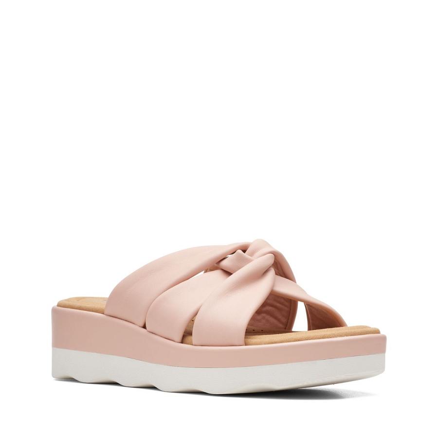 Light Pink Clarks Clara Charm Women's Sandals | SG_WC189