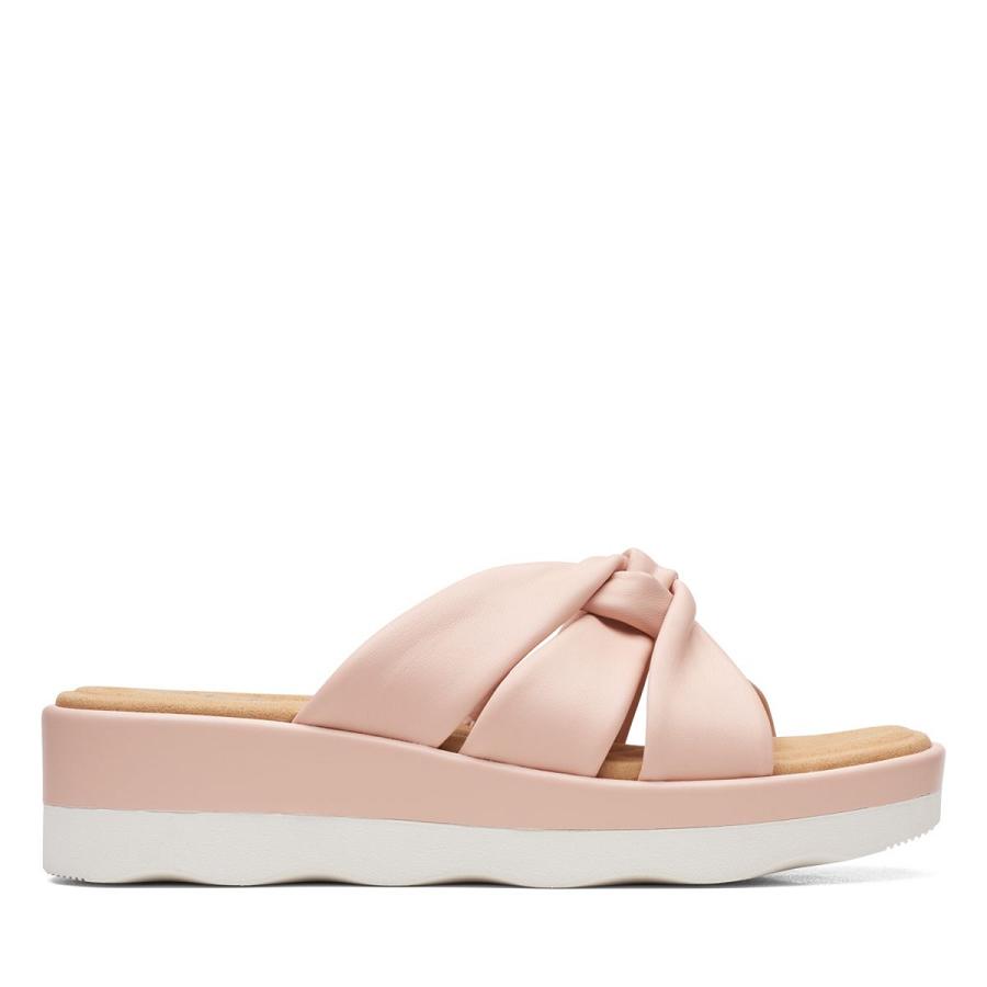 Light Pink Clarks Clara Charm Women\'s Sandals | SG_WC189