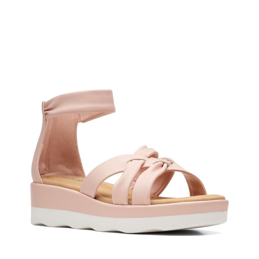 Light Pink Clarks Clara Rae Women's Sandals | SG_EQ193