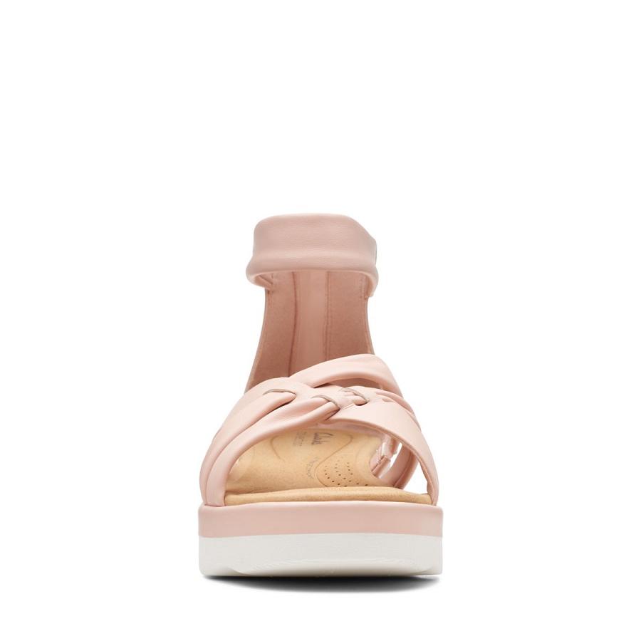 Light Pink Clarks Clara Rae Women's Sandals | SG_EQ193