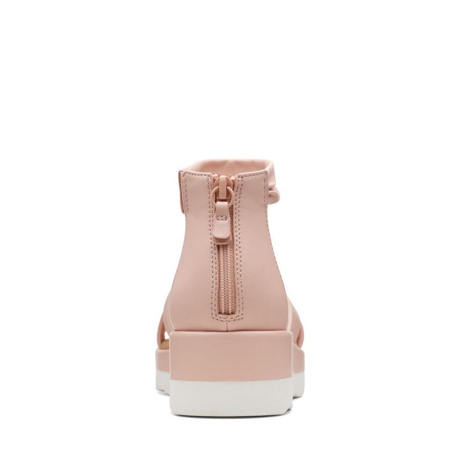 Light Pink Clarks Clara Rae Women's Sandals | SG_EQ193