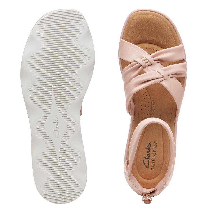 Light Pink Clarks Clara Rae Women's Sandals | SG_EQ193