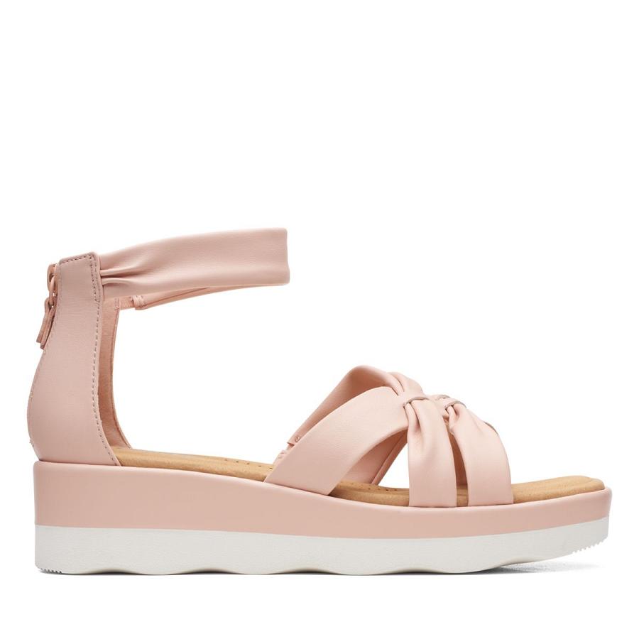 Light Pink Clarks Clara Rae Women\'s Sandals | SG_EQ193