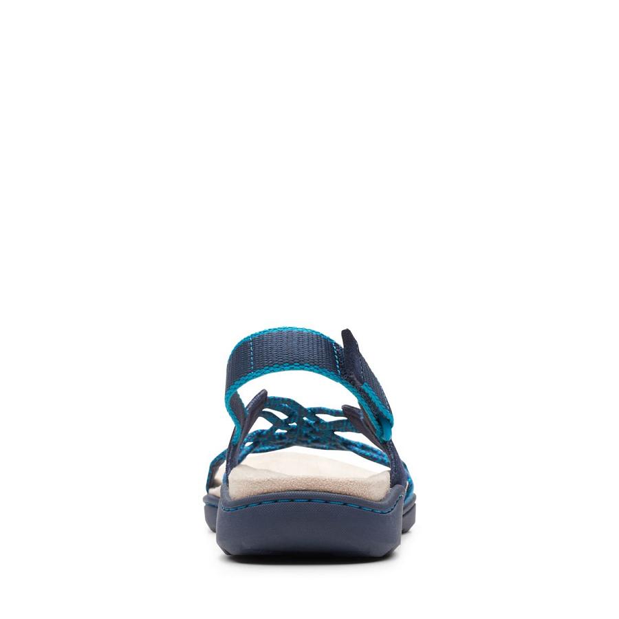 Navy Clarks Amanda Ease Combi Women's Sandals | SG_KB155