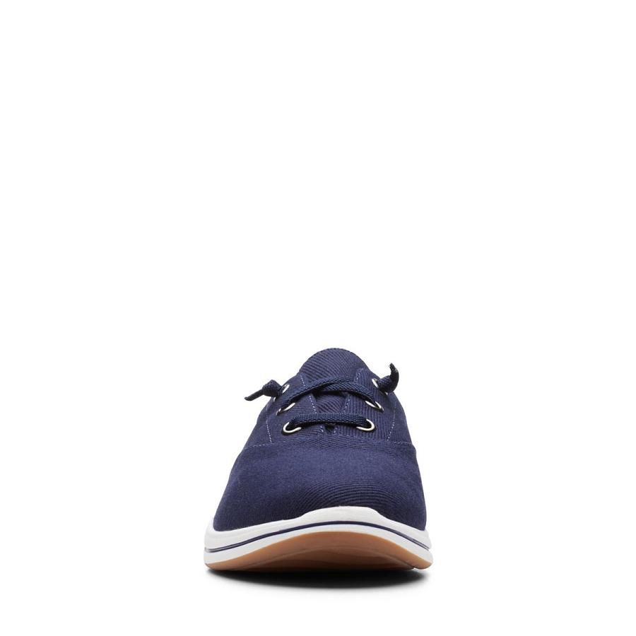 Navy Clarks Breeze Ave Women's Sneakers | SG_FA170