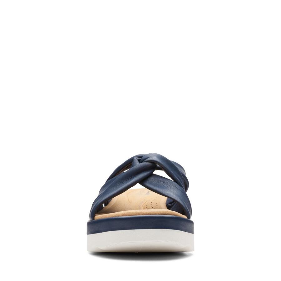 Navy Clarks Clara Charm Women's Sandals | SG_QF188