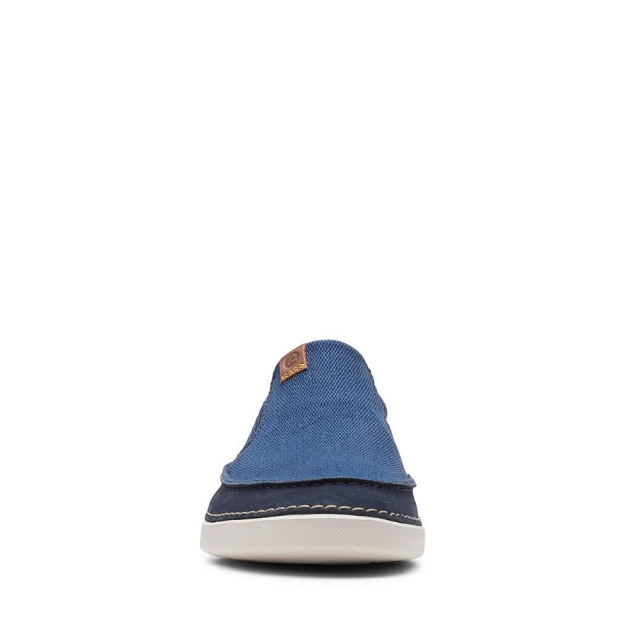 Navy Clarks Gereld Step Combi Men's Shoes | SG_JX64