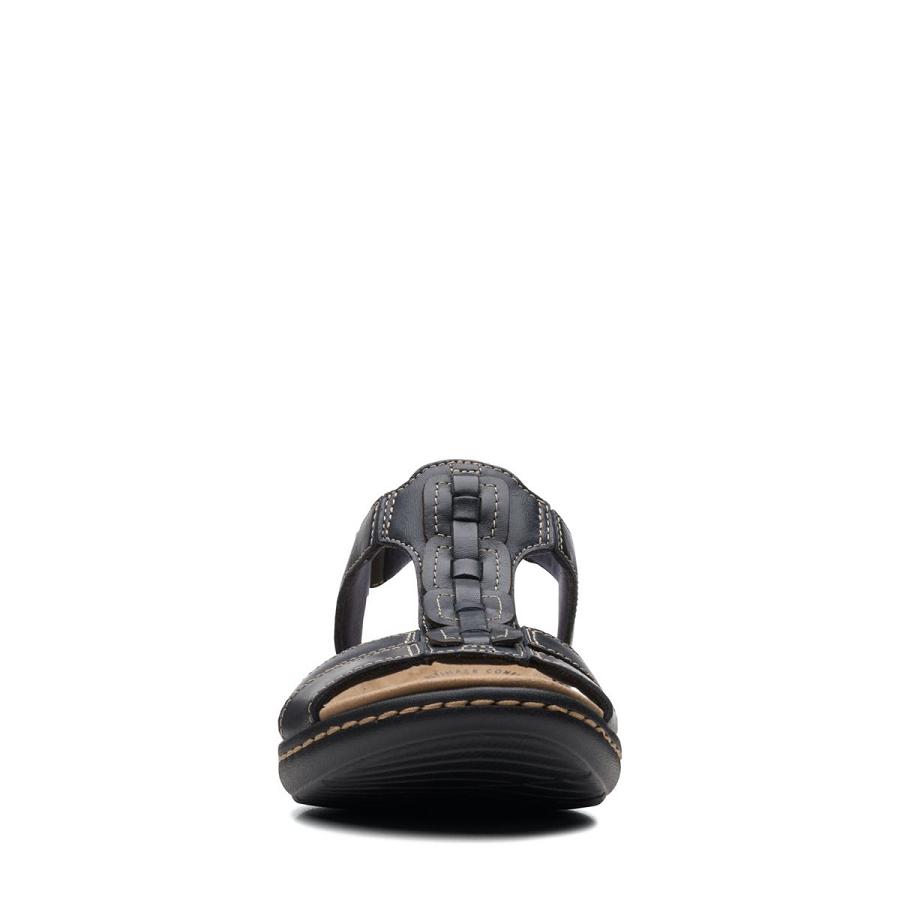 Navy Clarks Laurieann Kay Leather Women's Sandals | SG_KB263