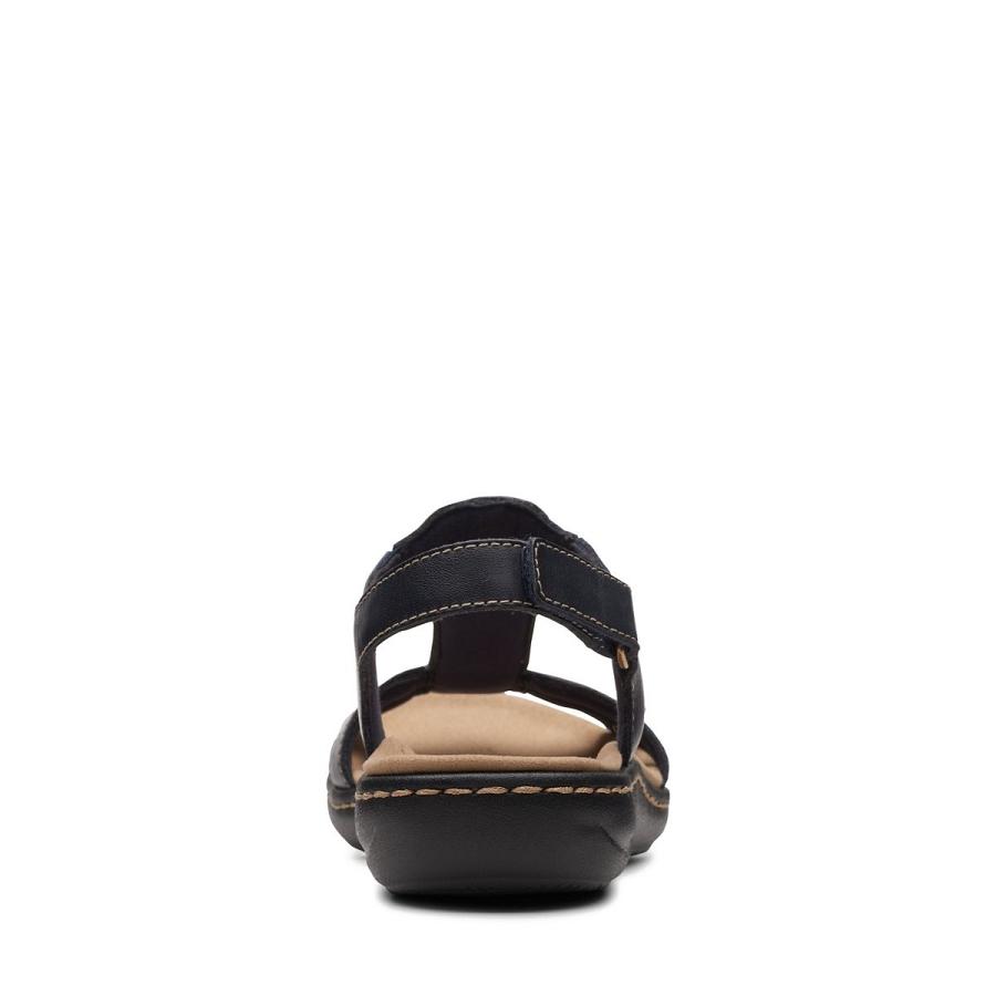 Navy Clarks Laurieann Kay Leather Women's Sandals | SG_KB263