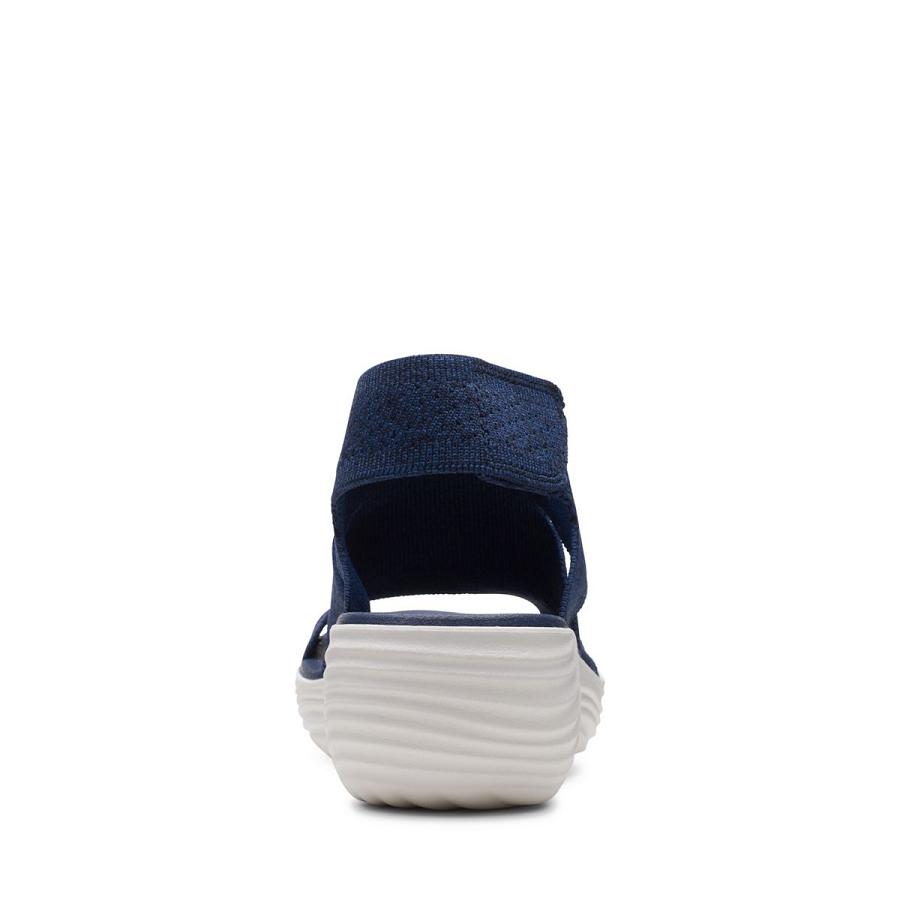 Navy Clarks Marin Sail Women's Sandals | SG_BD281