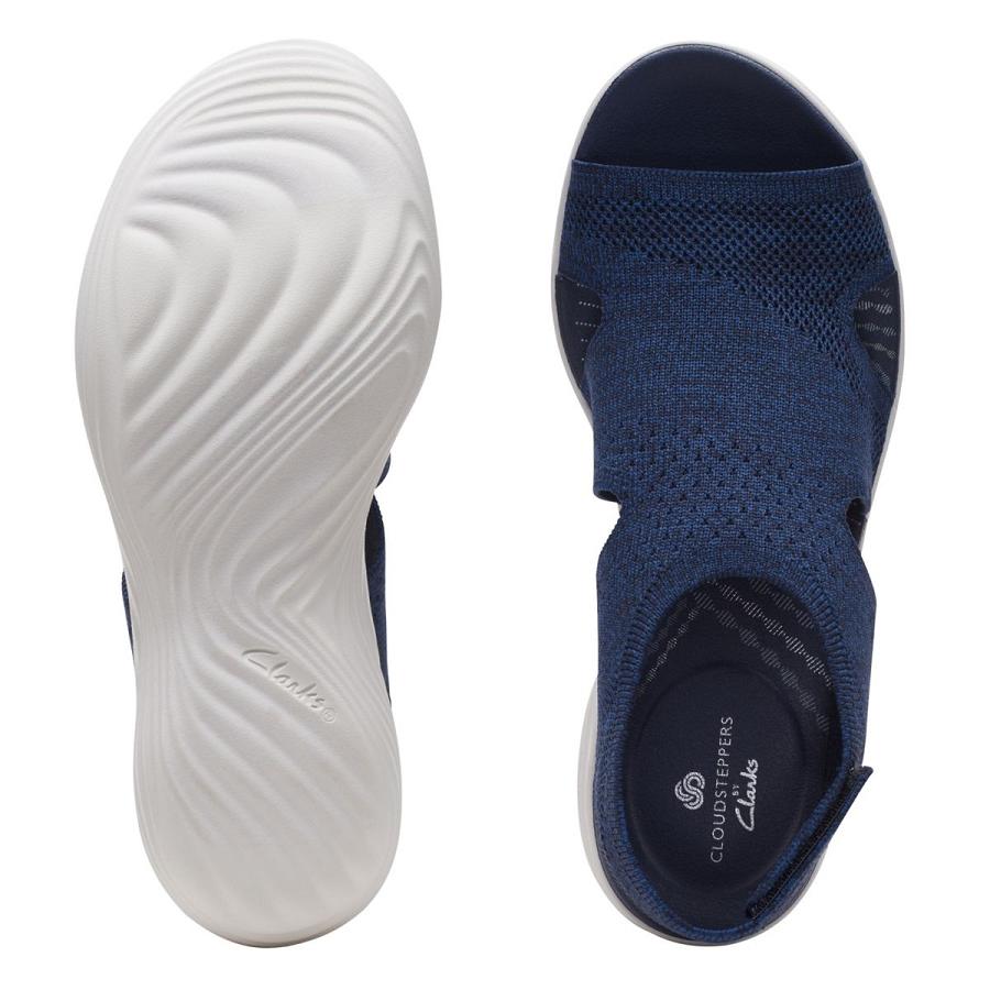 Navy Clarks Marin Sail Women's Sandals | SG_BD281