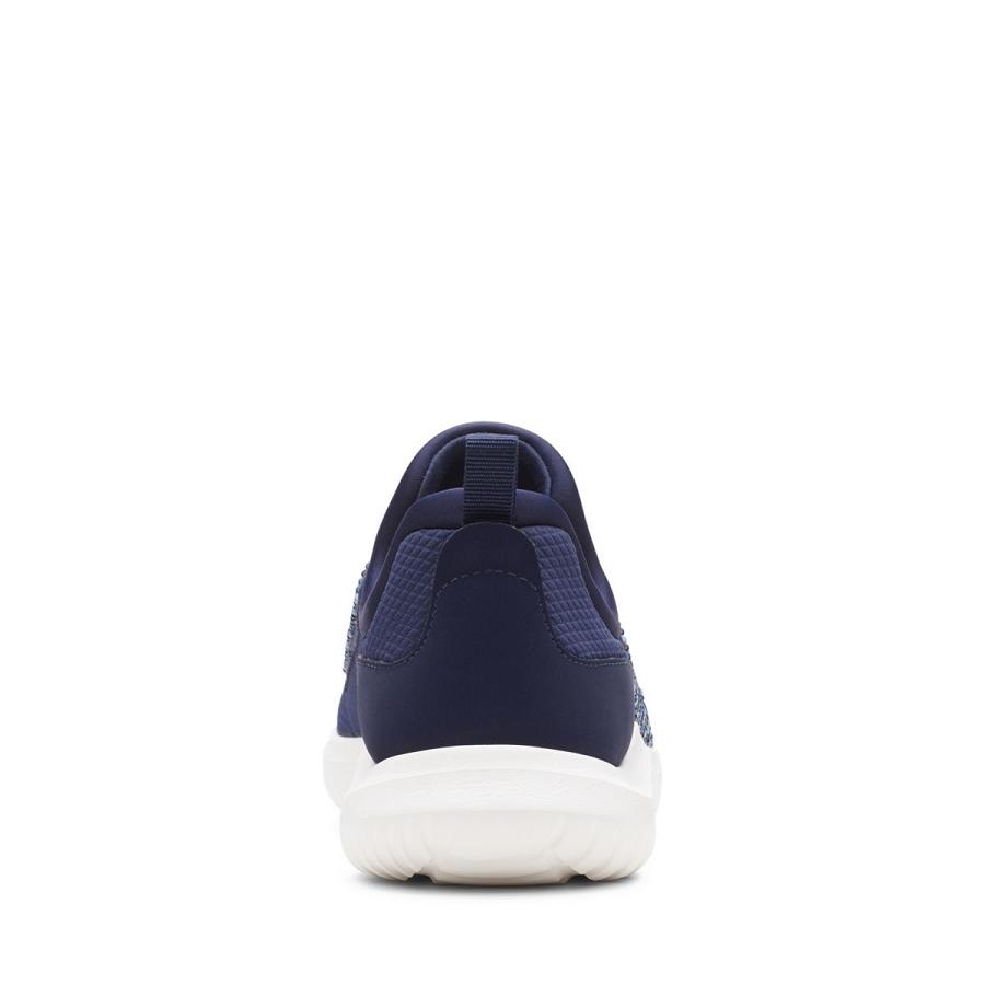 Navy Clarks Nova Way Combi Women's Sneakers | SG_FA314