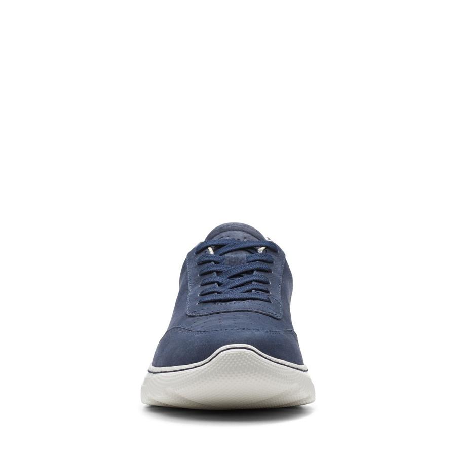 Navy Clarks Sprint Lite Lace Nubuck Men's Sneakers | SG_BD101