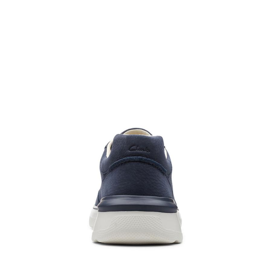 Navy Clarks Sprint Lite Lace Nubuck Men's Sneakers | SG_BD101