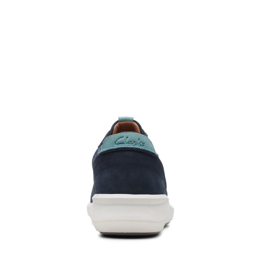 Navy Clarks Un Rio Sprint Nubuck Women's Sneakers | SG_FA374