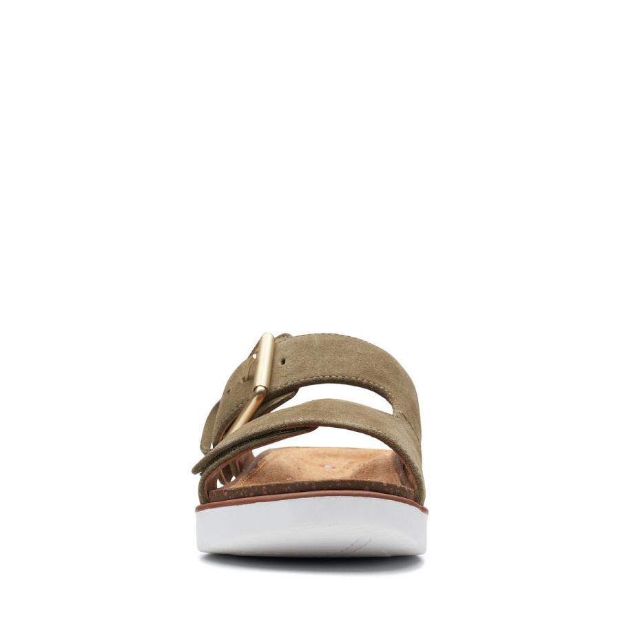 Olive Clarks Elayne Ease Suede Women's Sandals | SG_WC225