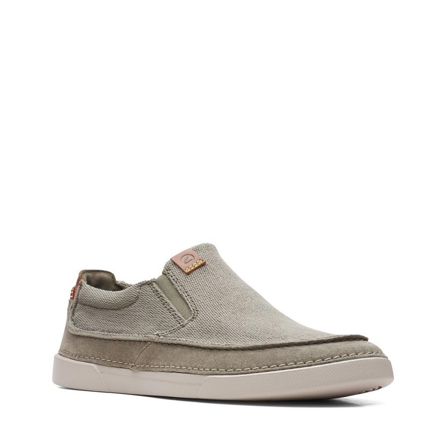 Olive Clarks Gereld Step Combi Men's Sneakers | SG_HZ63