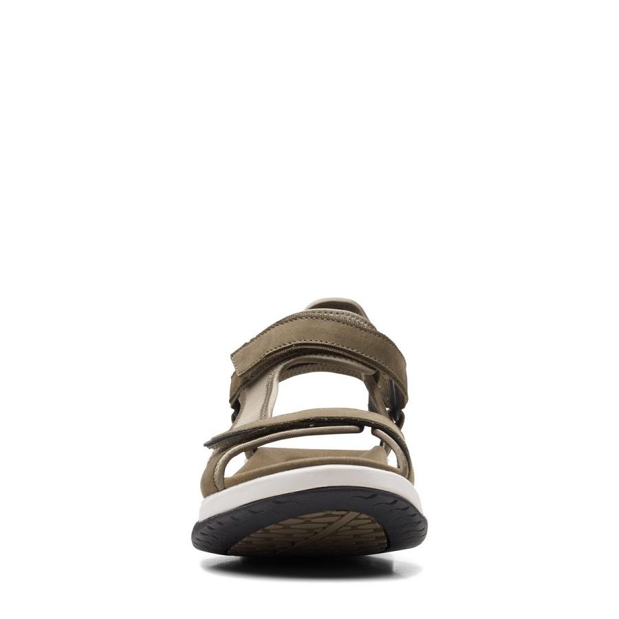 Olive Clarks Wave2.0 Skip. Combi Women's Sandals | SG_NE390